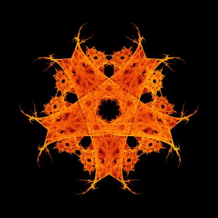 abstract red star. fractalの写真素材