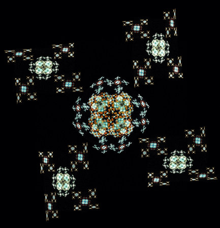 abstract figure to background. fractal rendered