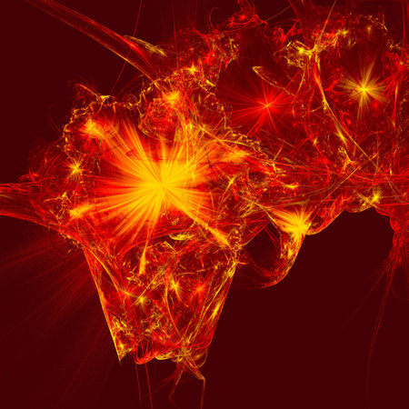 good abstract figure to background. fractal rendered