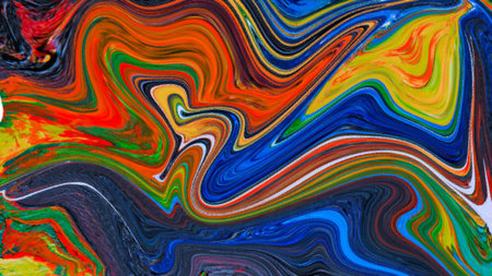 Vibrant abstract marble texture with swirling liquid patterns, bright colors, and fluid art.