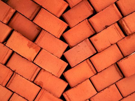 The pile of brick closeup.の写真素材