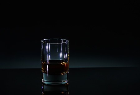 The whisky glass at night.の写真素材