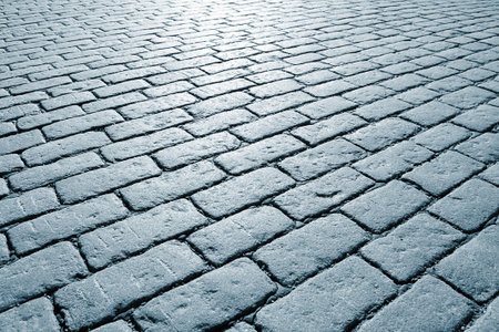 The fragment of a pavement. Color effect.