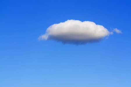 Lonely cloud on blue sky.
