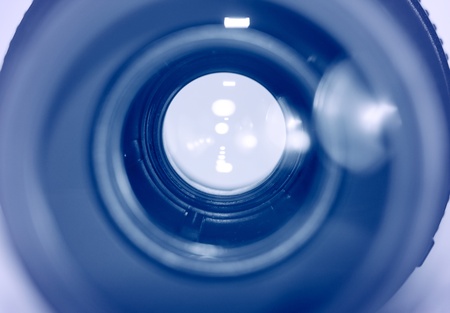 lens for the camera close upの写真素材