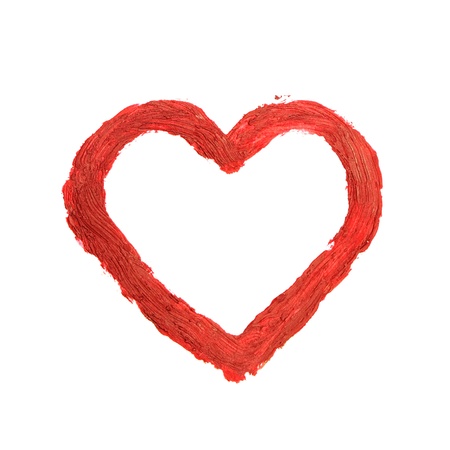 The abstract heart. This drawing painted of an oil paint.の写真素材