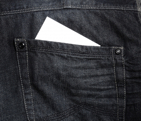 Empty cut-away into hip-pocket of jeans.の写真素材