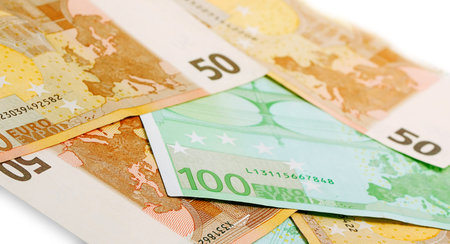 The euro isolated on a white background.