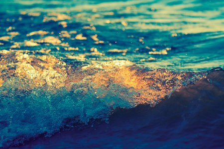 sea wave close up, low angle view