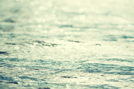 sea wave close up, low angle view, cross processing effectの写真素材