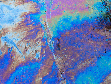 oil slick closeup, abstract backgroundの写真素材