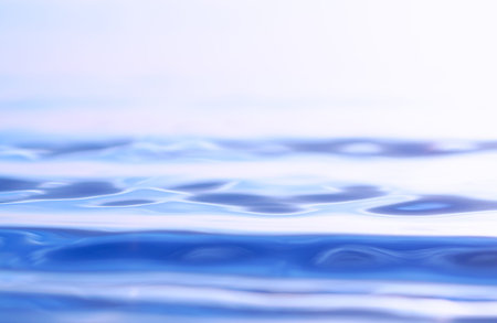 sea surface closeup, low angle view, soft sunlight