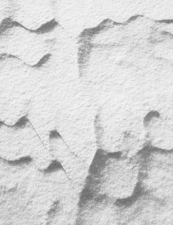 snow surface closeup, white texture, black and whiteの写真素材