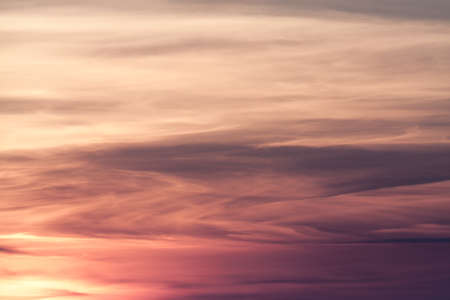 soft sky background at dawn, beautiful heaven with cloudsの写真素材