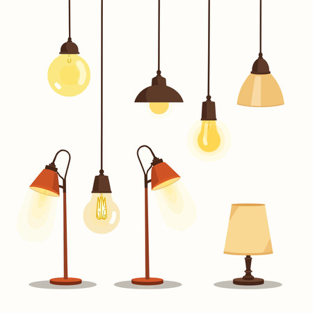 lamp bulbs design, vector illustration eps10 graphic flat styleのイラスト素材