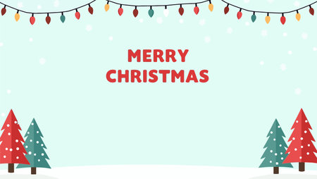 Merry Christmas and Happy New Year greeting card. Vector illustration.のイラスト素材