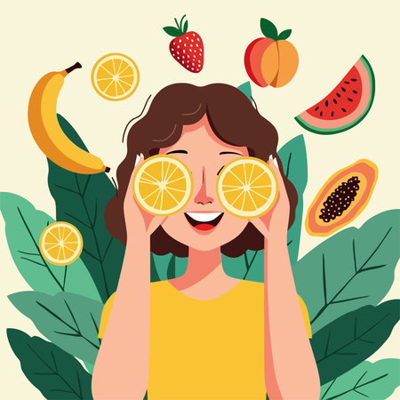 Fruits and healthy lifestyle graphic design, vector illustration eps10のイラスト素材