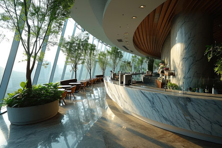 modern architecture place for standing buffet party inspiration ideasの素材