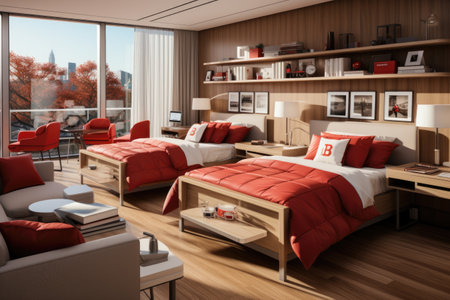 modern bright interiors apartment Living room 3D rendering computer generated imageの素材