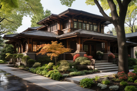 chinese classical style house in kyoto, japan.の素材