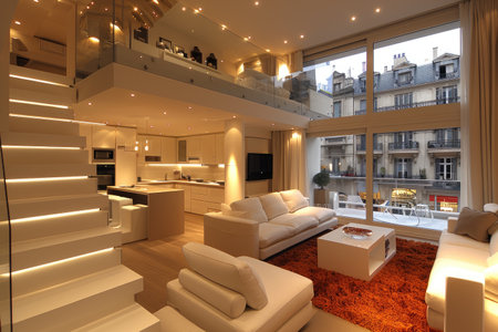 modern minimalist living room with a set of sofa decoration style inspiration ideasの素材