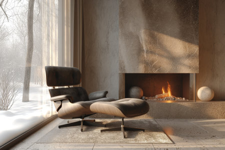 a simplistic modern room in modern house interior decoration style inspiration ideasの素材