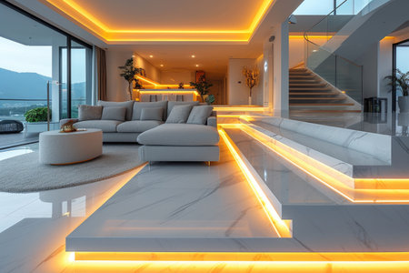 Modern minimalist home style with staircase style inspiration ideasの素材