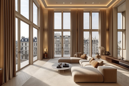 interior design in modern light neutral colors decoration style inspiration ideasの素材