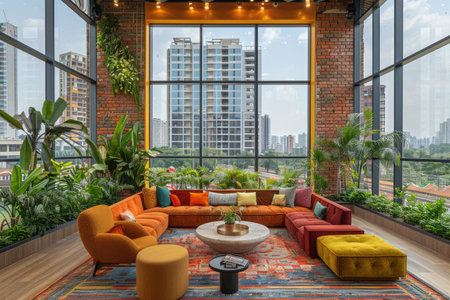 interior design for large corporate office space style inspiration ideasの素材