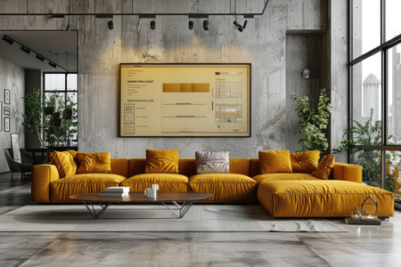 Modern industrial in living room with sofa style inspirationの素材