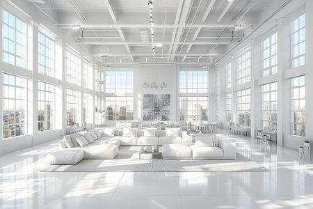 living room with the color scheme is dominated by soft and neutral tones for creating a serene atmosphere interior desgin inspiration ideasの素材