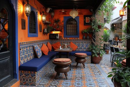 Restaurant cafe interior arabic style inspiration ideasの素材