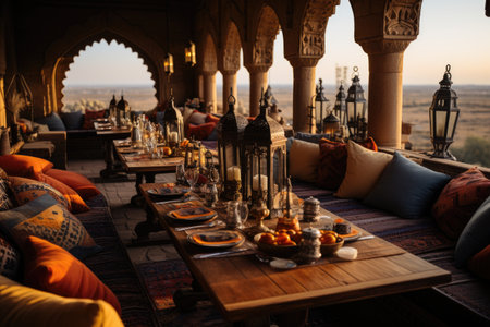 Restaurant cafe interior arabic style inspiration ideasの素材