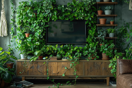 Living room with Bohemian style inspiration ideasの素材