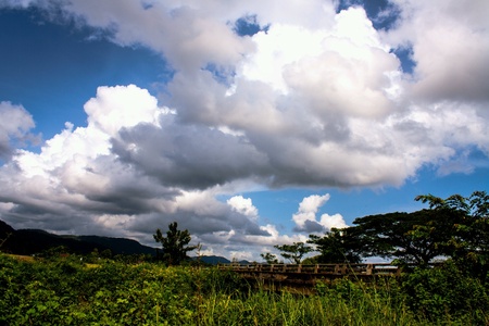 Beautiful sky with clouds.の素材