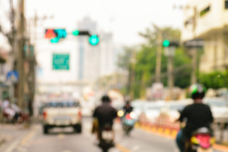 blur motion car on road. If you sleepy or drink Alcohol should not drive a car because It may be an accident.の写真素材