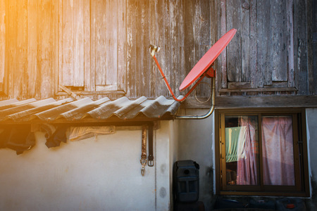 Satellite Dishes for telecommunicationの写真素材