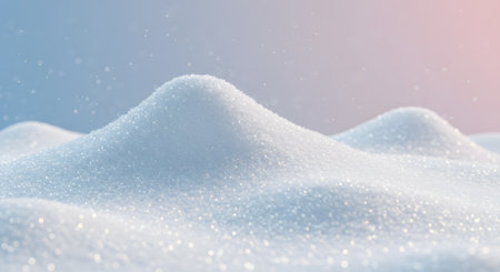 A serene close up of sculpted snow dunes under soft early winter lightの素材