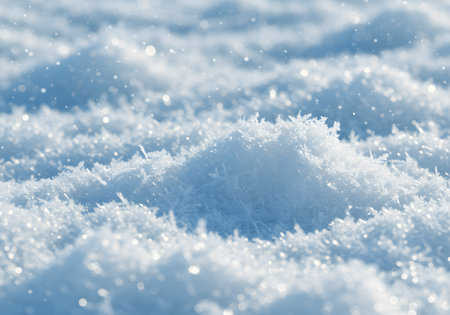 Macro detail of snowy winter ground textureの素材