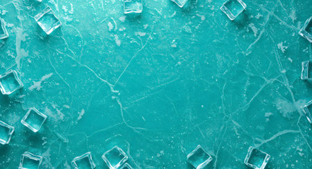 Detailed frozen ice background with cracksの素材