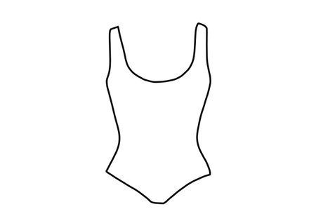 Women's swimsuit isolated on a white background. Vector illustration.の写真素材