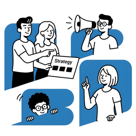 Modern Business Strategy Team Collaboration Illustration Set