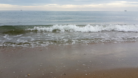 morning sea wave in summerの写真素材