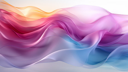 A vivid and abstract painting of magenta, lilac, pink, and violet waves crashing together creates an entrancing and emotive fabric of artの素材