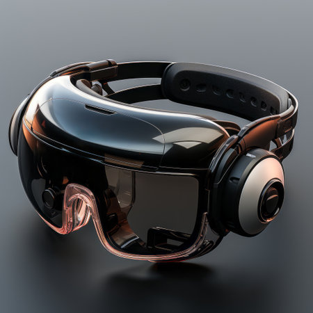 A sleek, glossy black car glistens in the sunlight, its glossy white goggles glinting mysteriously as if they can see beyond the horizonの素材