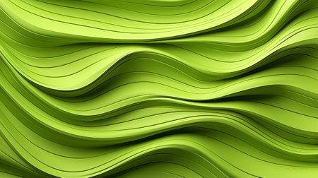 This vibrant, abstract pattern of green wavy lines invokes a sense of motion and energy, creating a captivating visual feastの素材