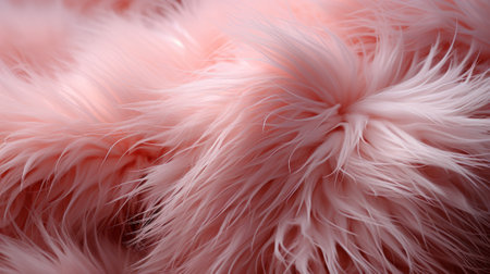 A soft, pink fur blanketed in feathers reveals a wild and mysterious beauty, inviting the viewer to explore the secrets of the animal kingdomの素材