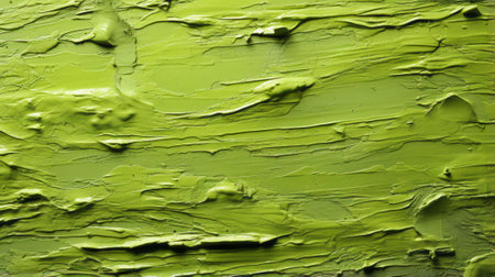 Nature's vibrant essence drips from the brush, as the verdant green paint splatters onto the canvas, creating an abstract masterpiece of wild growth and organic energyの素材