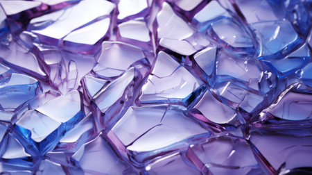 A shattered moment frozen in time, the blue and purple shards of glass reflecting the fragility of our emotions and the beauty in brokennessの素材