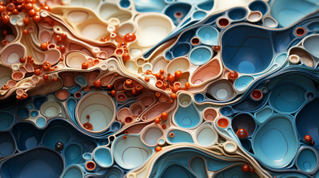 A vibrant and dynamic explosion of abstract art, with a riot of colors and textures that captivate the eye and evoke a sense of untamed creativityの素材